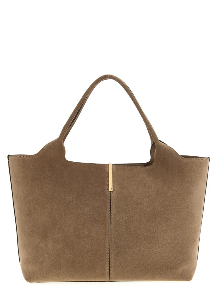 tod's small to medium suede shopping bag TOD'S Small To Medium Suede Shopping Bag