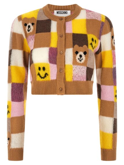 'Smiley® E 'Moschino Teddy Bear' Cardigan