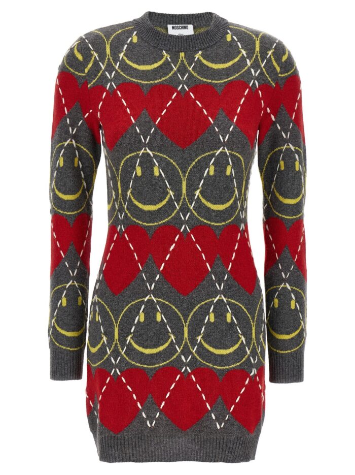 moschino 'smiley®' wool dress Moschino 'Smiley®' Wool Dress