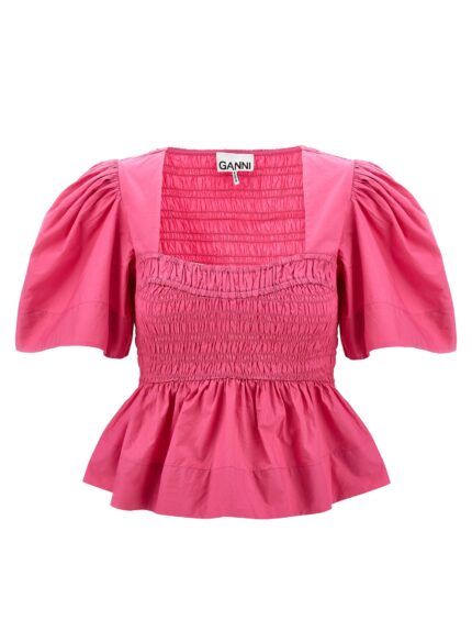 GANNI Smock Stitch Top