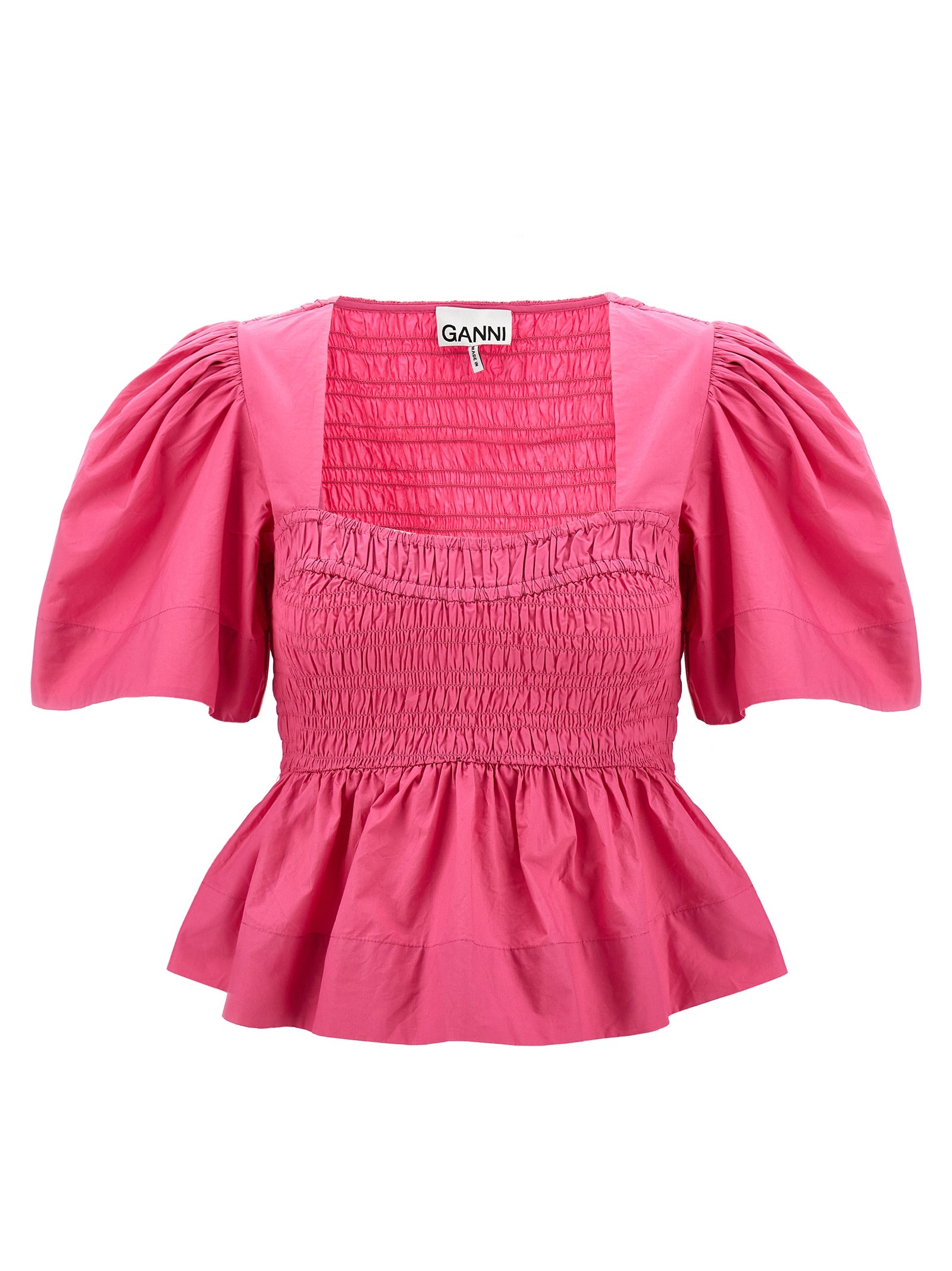 GANNI Smock Stitch Top