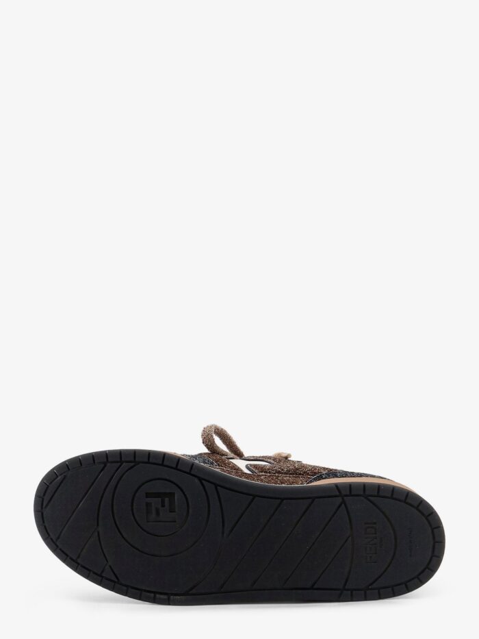 Sneakers Fendi Match In Pelle Bianca E Suede Marrone
