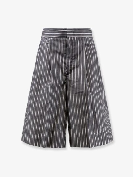 SOEUR Henna Striped Cotton Bermuda Shorts