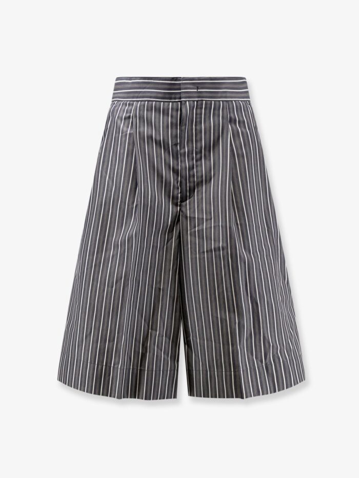 SOEUR Henna Striped Cotton Bermuda Shorts