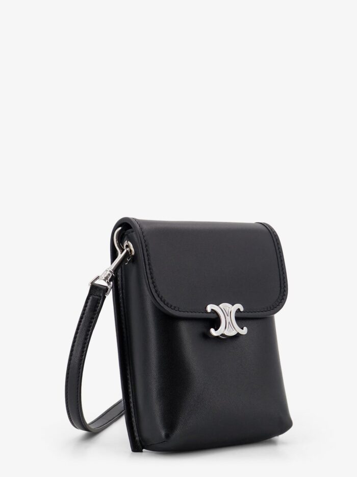 Celine Soft Triomphe Leather Shoulder Bag