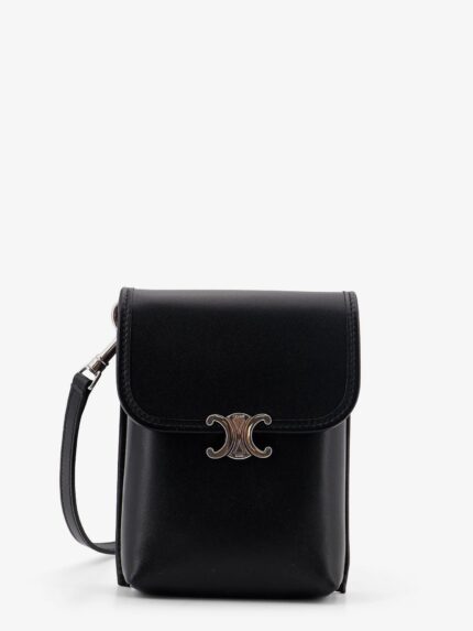 Celine Soft Triomphe Leather Shoulder Bag