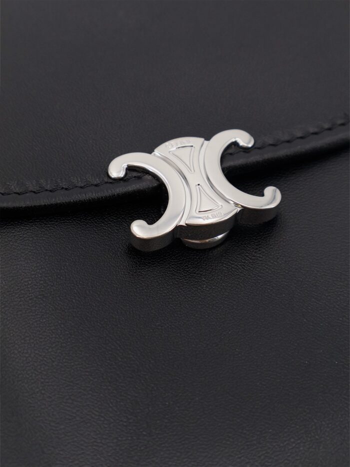 Celine Soft Triomphe Leather Shoulder Bag
