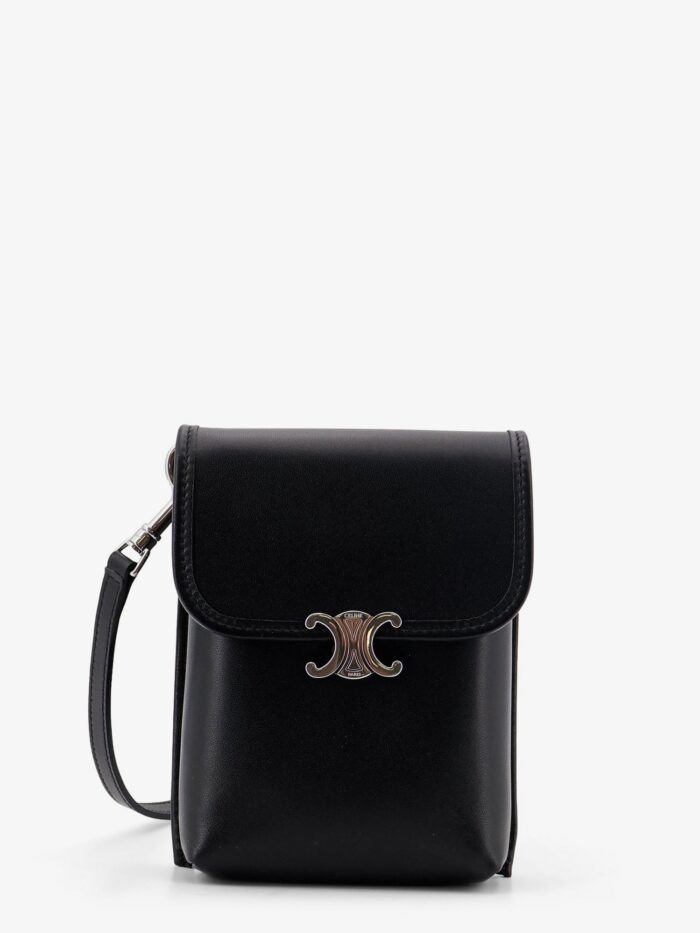 celine soft triomphe leather shoulder bag Celine Soft Triomphe Leather Shoulder Bag
