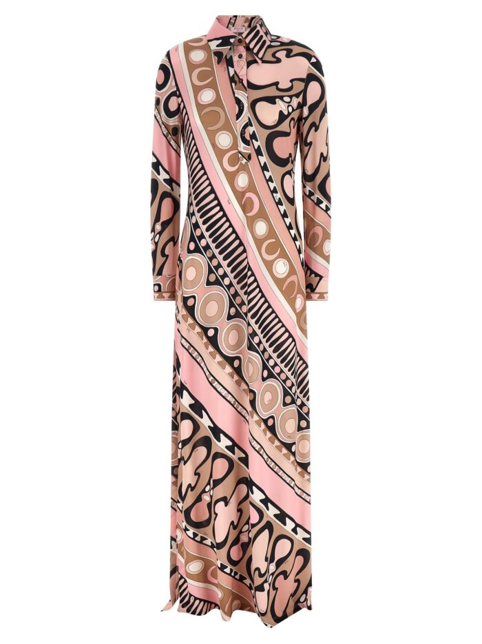 emilio pucci 'soleil' print chemisier dress EMILIO PUCCI 'Soleil' Print Chemisier Dress