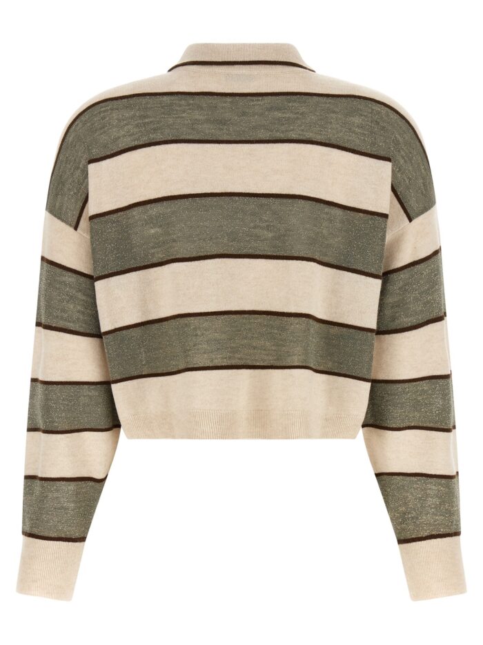 Brunello Cucinelli 'Sparkling Stripes' Polo Shirt