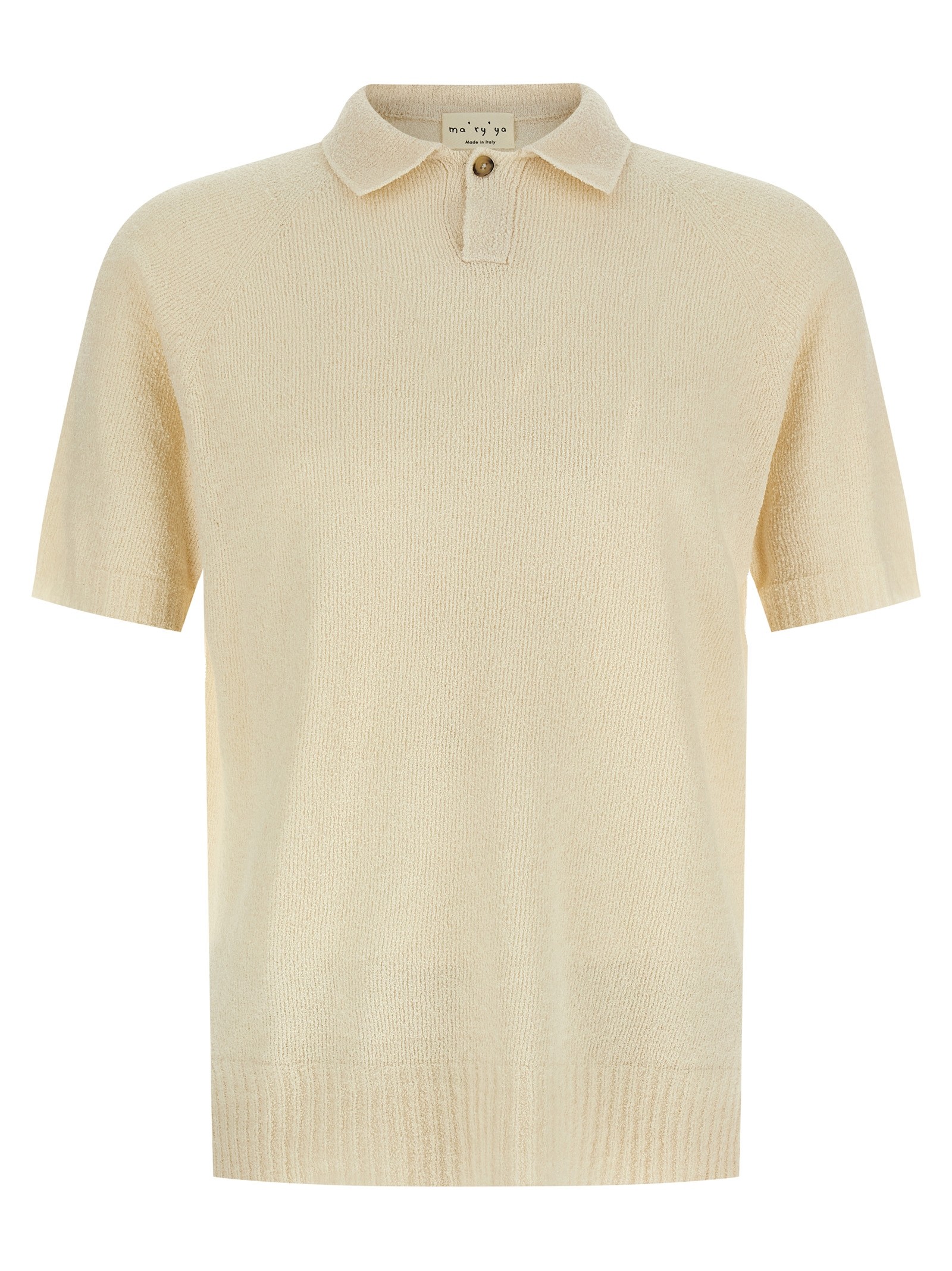 MA'RY'YA Spongy Effect Polo Shirt