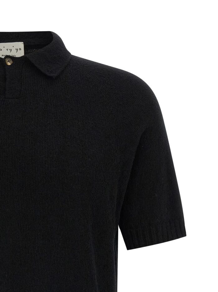 MA'RY'YA Spongy Effect Polo Shirt
