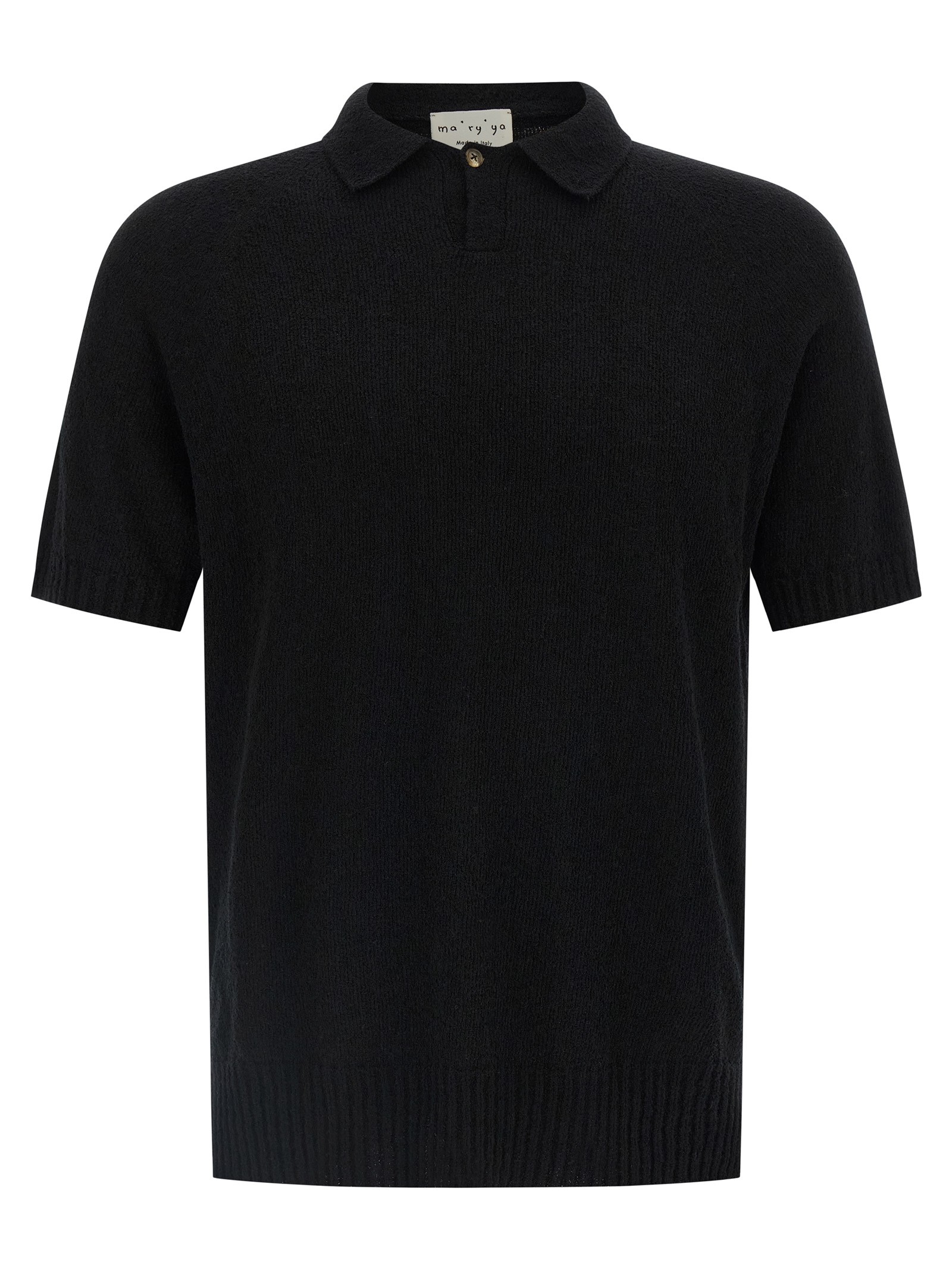 MA'RY'YA Spongy Effect Polo Shirt