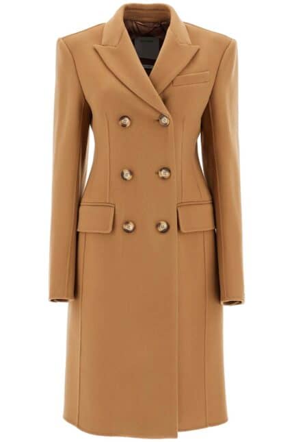 SPORTMAX Double-breasted Virgin Wool Coat