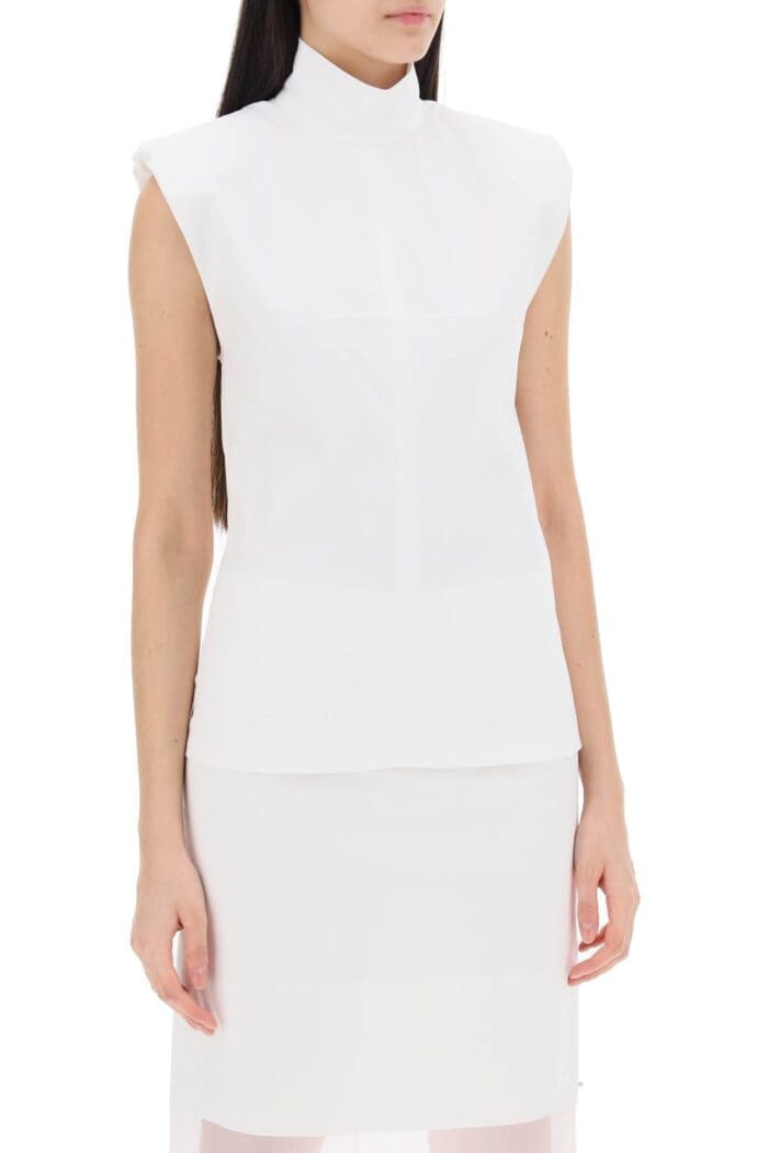 SPORTMAX High-necked Sleeveless Top In Cann