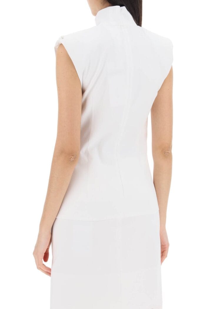 SPORTMAX High-necked Sleeveless Top In Cann