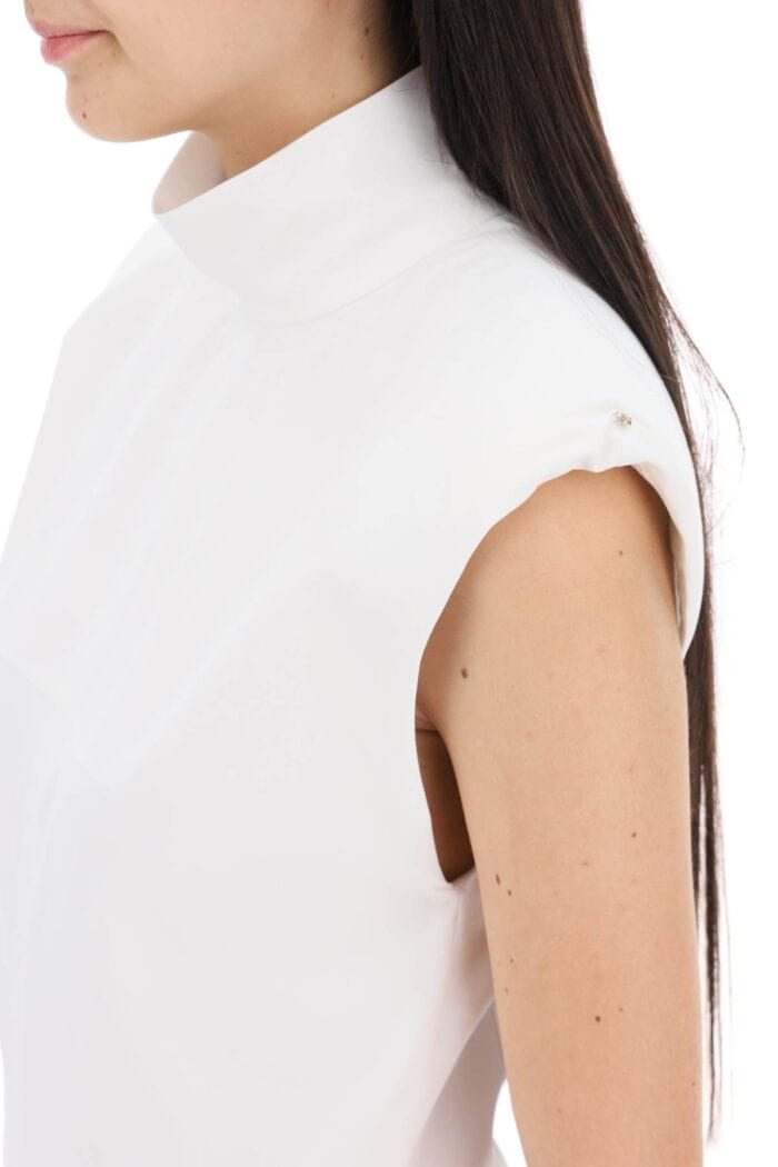 SPORTMAX High-necked Sleeveless Top In Cann