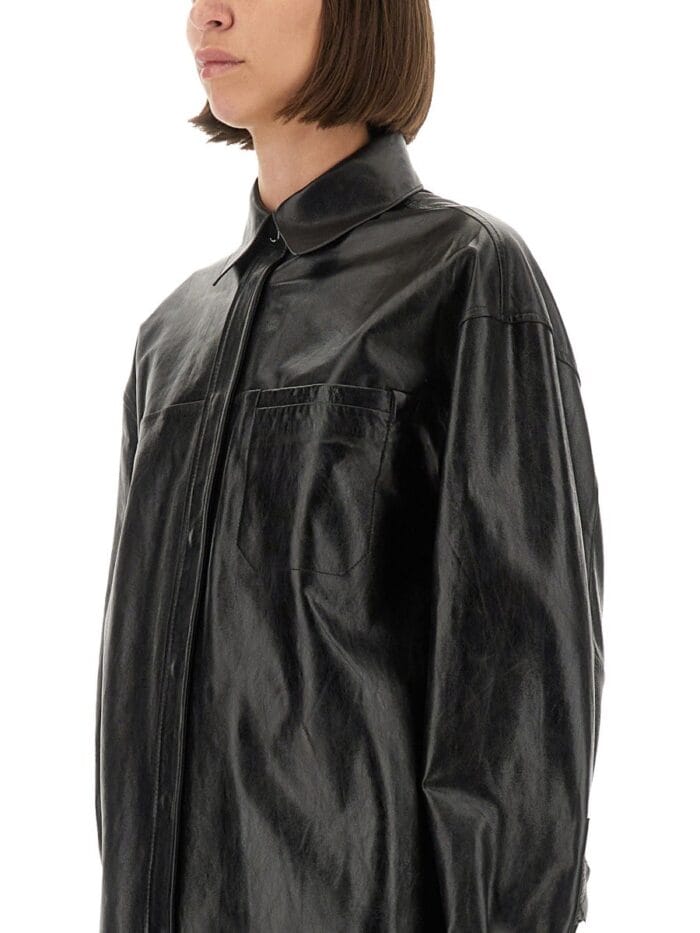 sportmax leather "borel" shirt Sportmax LEATHER "BOREL" SHIRT