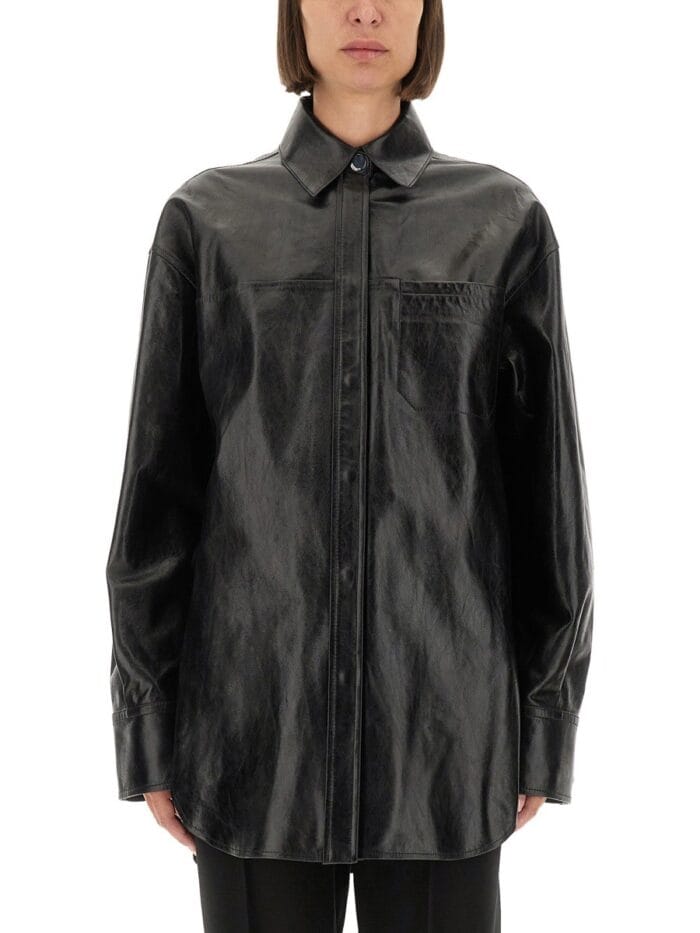 sportmax leather "borel" shirt Sportmax LEATHER "BOREL" SHIRT