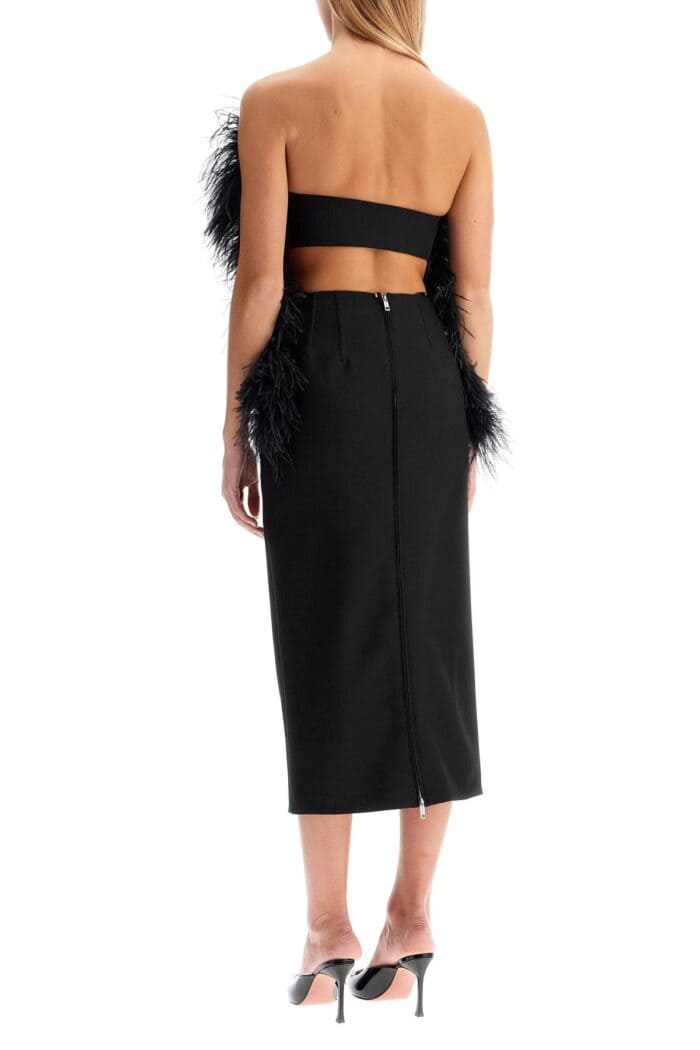 SPORTMAX Midi Dress With Feathers