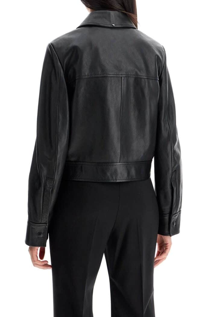 SPORTMAX Short Leather Jacket For Women