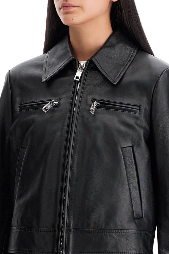 SPORTMAX Short Leather Jacket For Women