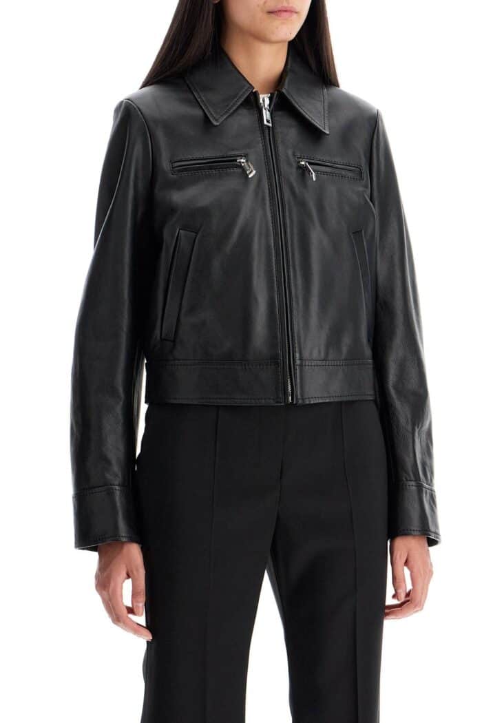 SPORTMAX Short Leather Jacket For Women