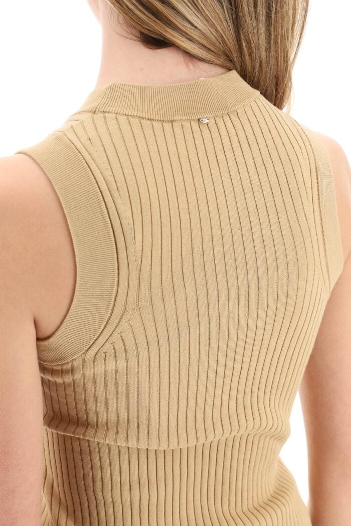 SPORTMAX Sleeveless Ribbed Knit Top