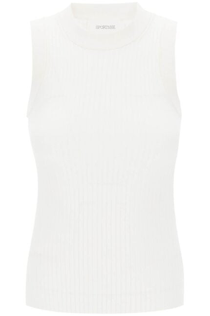 SPORTMAX Sleeveless Ribbed Knit Top