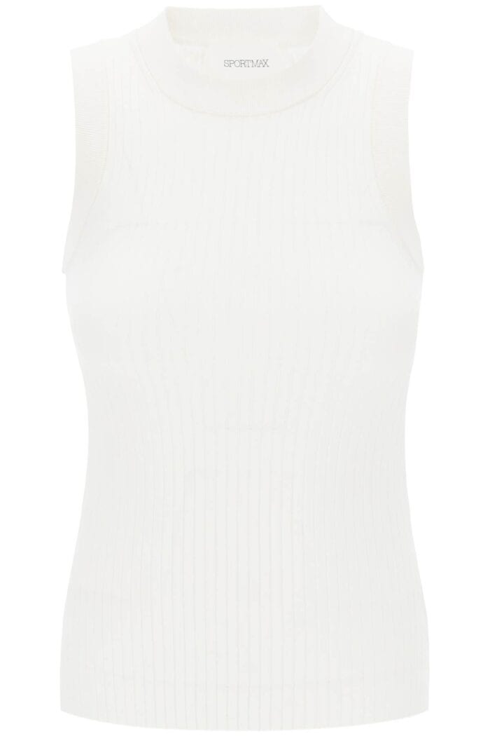 SPORTMAX Sleeveless Ribbed Knit Top