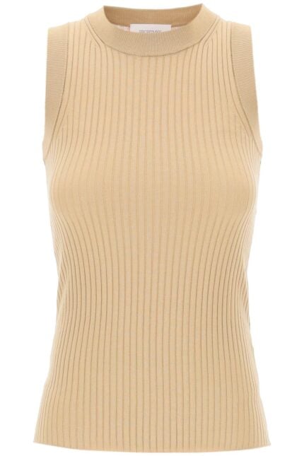 SPORTMAX Sleeveless Ribbed Knit Top