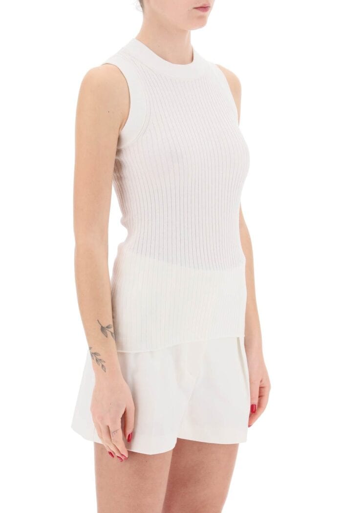 SPORTMAX Sleeveless Ribbed Knit Top