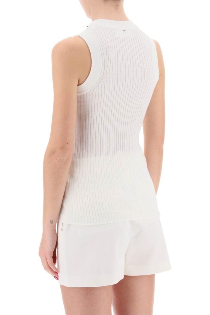 SPORTMAX Sleeveless Ribbed Knit Top