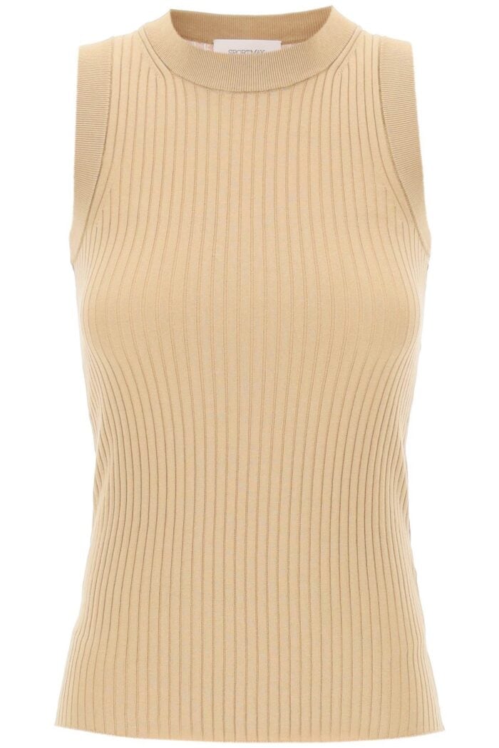 SPORTMAX Sleeveless Ribbed Knit Top