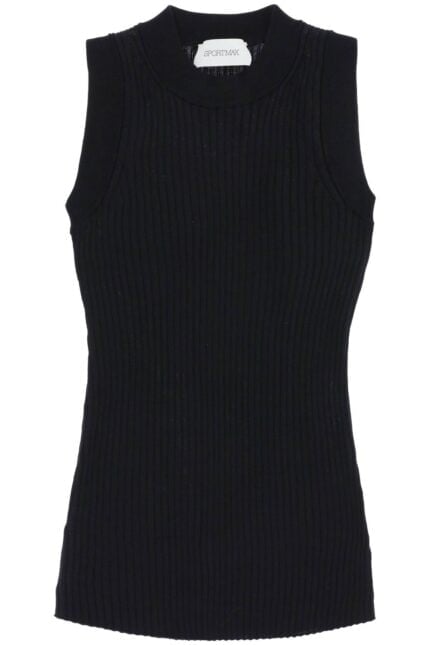 SPORTMAX Sleeveless Ribbed Knit Top