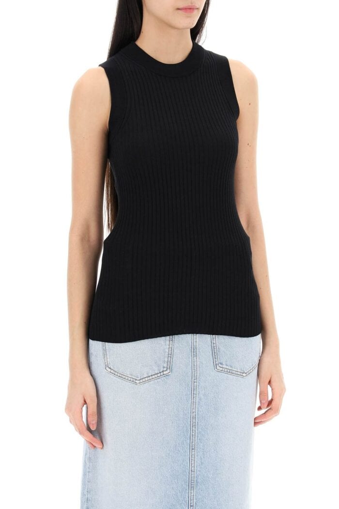 SPORTMAX Sleeveless Ribbed Knit Top