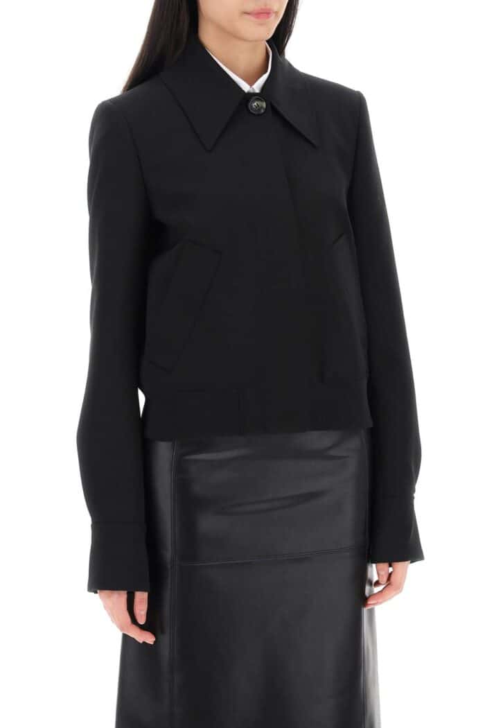 SPORTMAX Stretch Wool Bomber Jacket