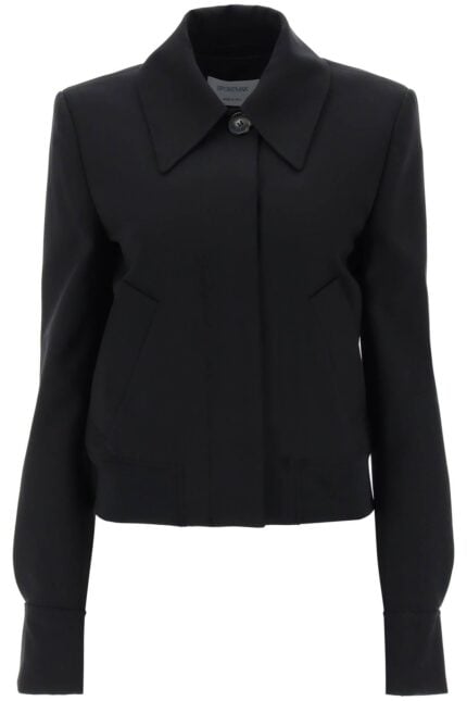 SPORTMAX Stretch Wool Bomber Jacket