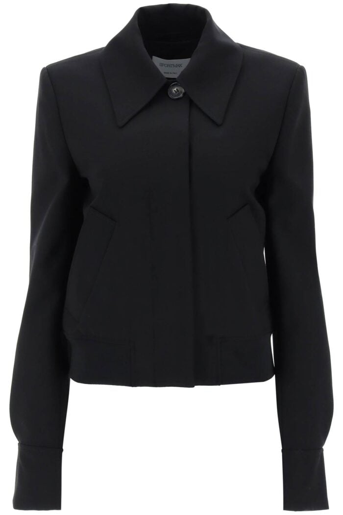 SPORTMAX Stretch Wool Bomber Jacket