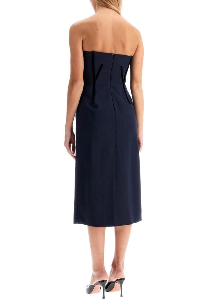 SPORTMAX Velvet Detailed Bustier Dress With Nine