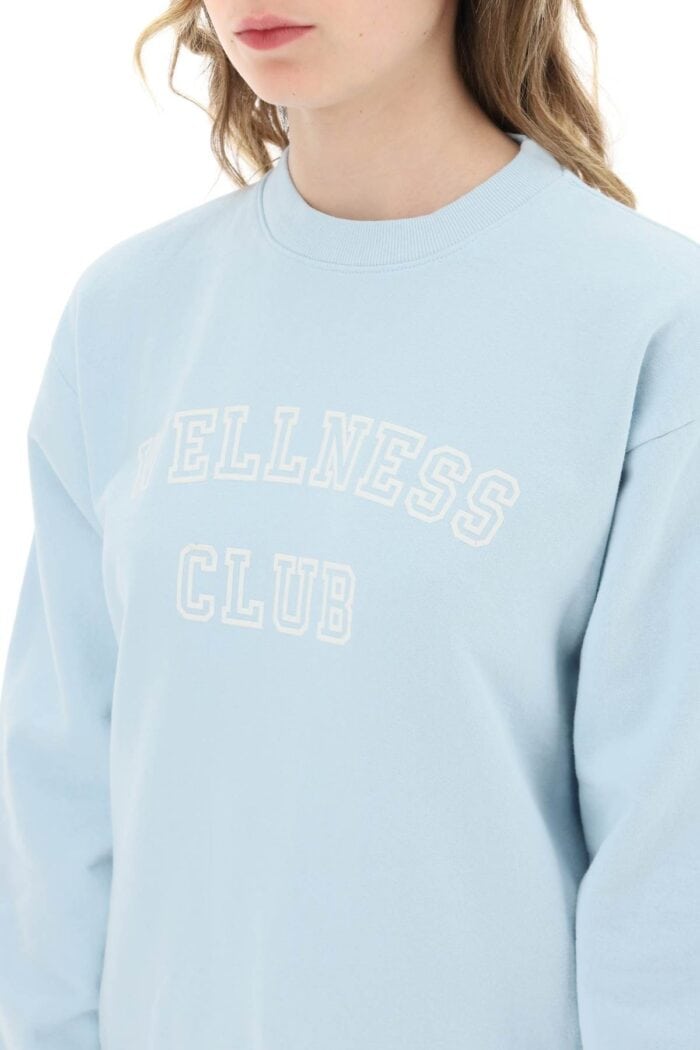 Sporty Rich Crew-neck Sweatshirt With Lettering Print