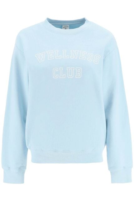 Sporty Rich Crew-neck Sweatshirt With Lettering Print