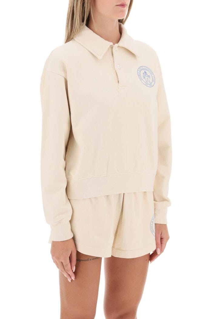 Sporty Rich Lion Crest Sweatshirt With Collar