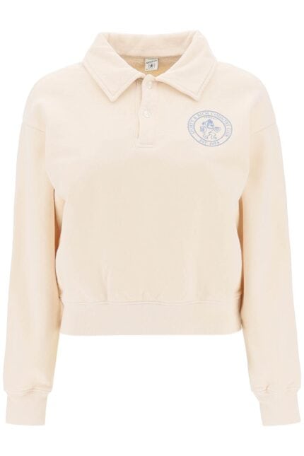 Sporty Rich Lion Crest Sweatshirt With Collar