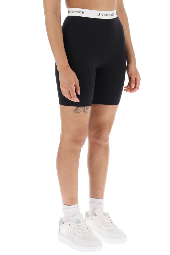 Sporty Rich Logo Band Cycling Shorts