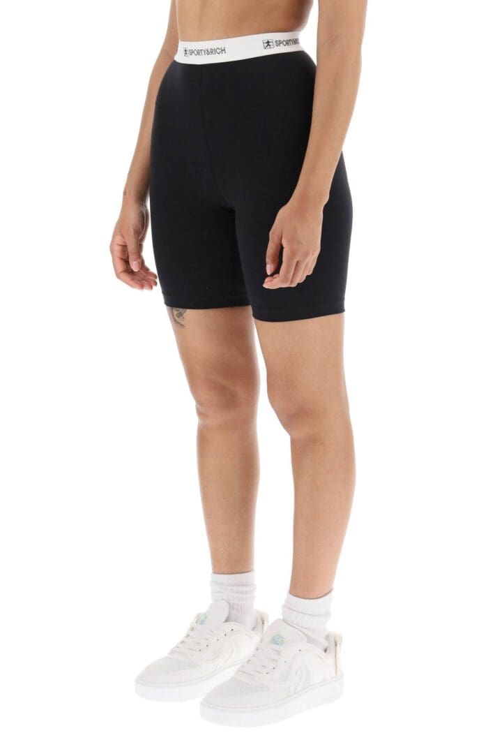 Sporty Rich Logo Band Cycling Shorts