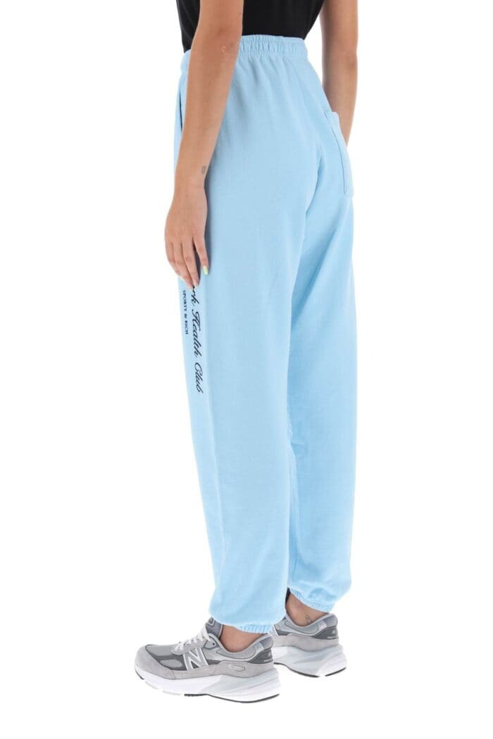 Sporty Rich 'ny Health Club' Flocked Sweatpants