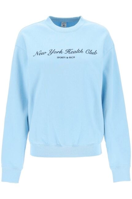 Sporty Rich 'ny Health Club' Flocked Sweatshirt