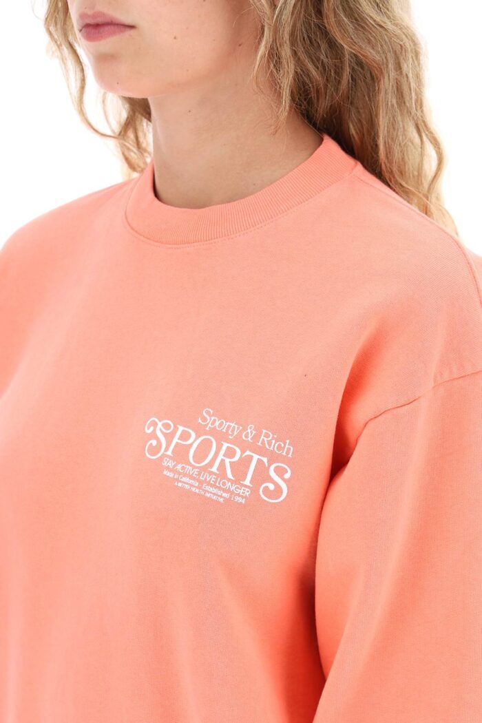 SPORTY & RICH Sporty Rich 'bardot Sports' Sweatshirt