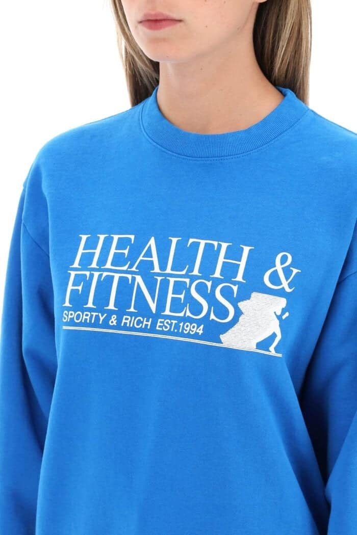 SPORTY & RICH Sporty Rich Fitness Motion Crew-neck Sweatshirt